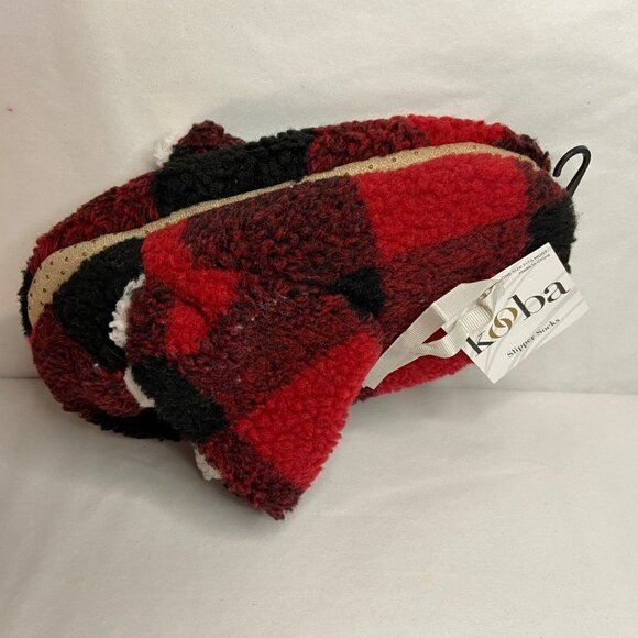 Kooba Women's Buffalo Plaid Slipper Socks - One Size Fits Most - NWT - Picture 1 of 3
